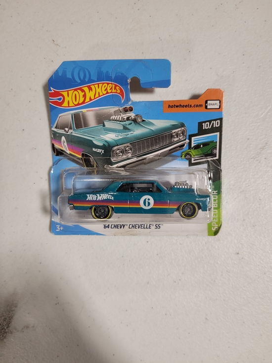 Hot Wheels Other - Hot Wheels '64 Chevy Chevelle SS Toy Car - Teal with Racing Stripe
